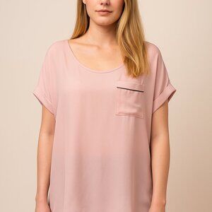 BUNDLE 3 for $24 Maurices solid zipper pocket blouse Blush, Size XL